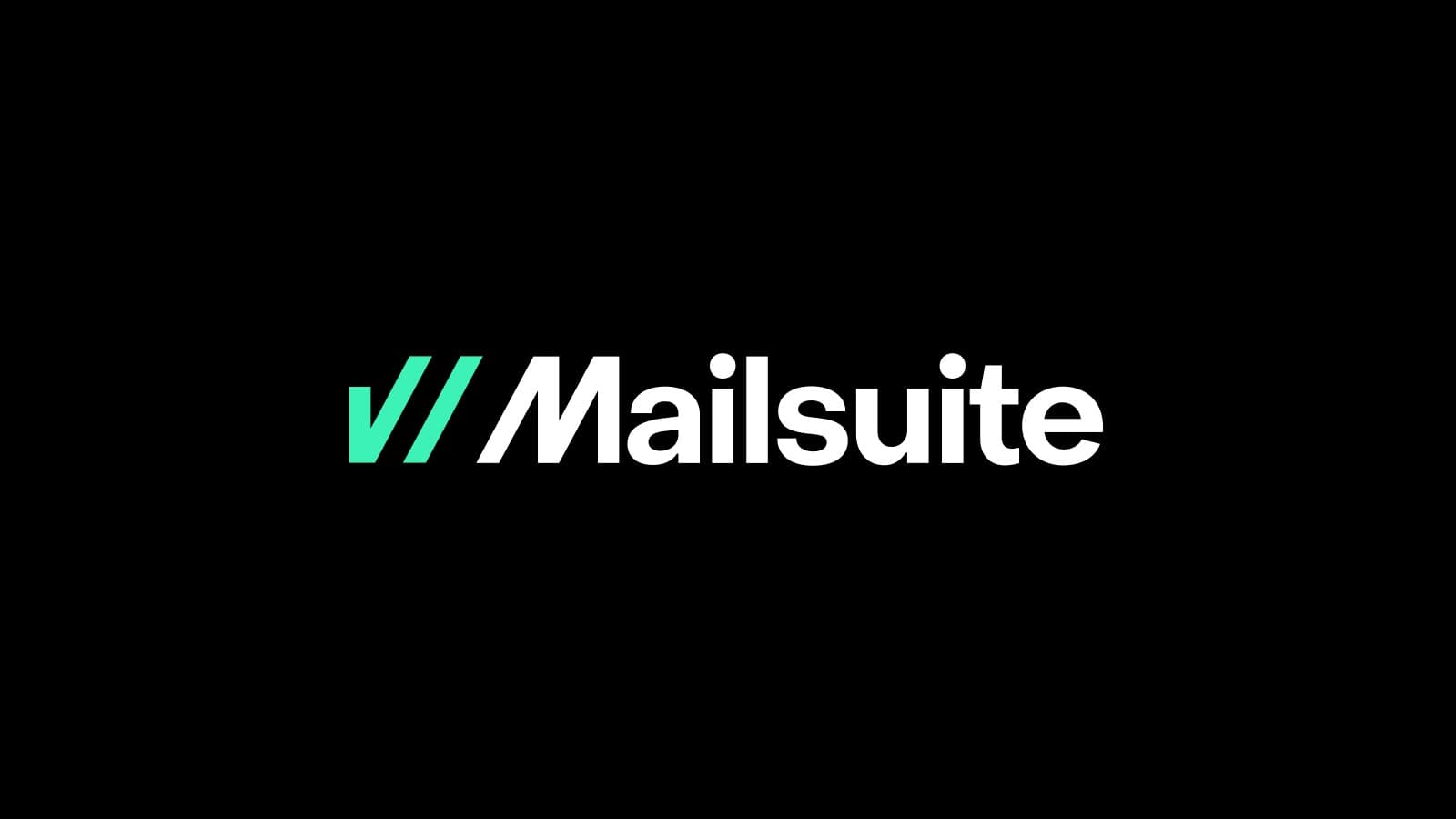 Logo Mailsuite sur fond noir